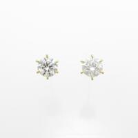 【新品】K18YG ダイヤモンドピアス 0．256ct・0．256ct・F・SI2・GOOD