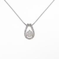 【新品】プラチナダイヤモンドネックレス 0．409ct・H・SI2・VG