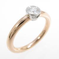 ティファニー ビゼット ラウンド リング 0．20ct・F・VVS1・3EXCELLENT