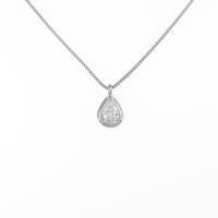 プラチナダイヤモンドネックレス 0．323ct・F・SI2・ペアシェイプ