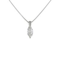 プラチナダイヤモンドネックレス 1．037ct・J・SI1・マーキスカット