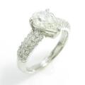 プラチナダイヤモンドリング 1．012ct・M・SI2・ペアシェイプ