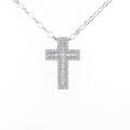 750WG クロス ダイヤモンドネックレス