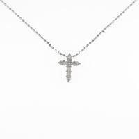 K10WG クロス ダイヤモンドネックレス