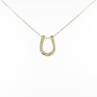 K18YG ホースシュー ダイヤモンドネックレス