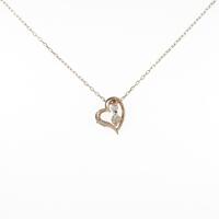 K10PG 2WAY ハート ダイヤモンドネックレス