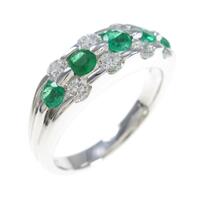 K18WG エメラルドリング