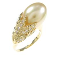 K18YG シロチョウパールリング