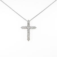PT／K18WG クロス ダイヤモンドネックレス