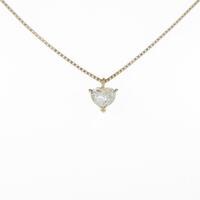 K18YG ハート ダイヤモンドネックレス 0．341ct・G・I1・ハートシェイプ