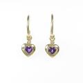 750YG ハート アメジストピアス