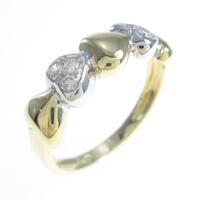 750YG／750WG ハート ダイヤモンドリング