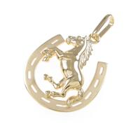 K18YG ホース×ホースシュー ペンダント