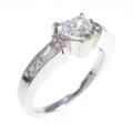 プラチナダイヤモンドリング 0．411ct・F・SI1・ハートシェイプ
