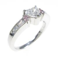 プラチナダイヤモンドリング 0．411ct・F・SI1・ハートシェイプ