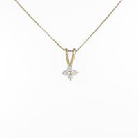 K18YG フラワー ダイヤモンドネックレス