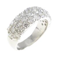 K18WG パヴェ ハーフエタニティ ダイヤモンドリング