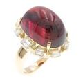 K18YG ガーネットリング