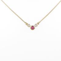 K18YG ルビーネックレス