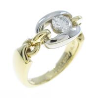 K18YG／PT ダイヤモンドリング