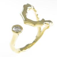 K18YG ダイヤモンドリング