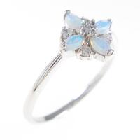 K18WG オパールリング