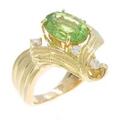 K18YG ペリドットリング