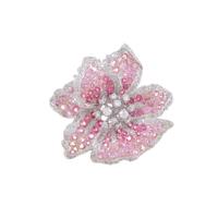K18WG／K18PG フラワー ピンクサファイヤブローチ