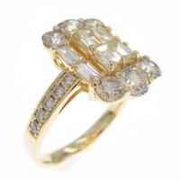 K18YG ダイヤモンドリング