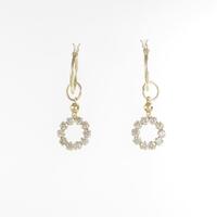 K18YG／K10YG 2WAY ダイヤモンドピアス
