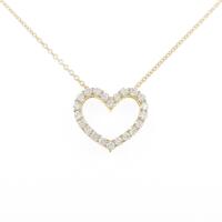 【リメイク】K18YG ハート ダイヤモンドネックレス