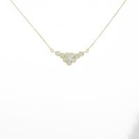 K18YG フラワー ダイヤモンドネックレス