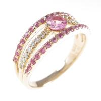 K18PG ピンクサファイヤリング