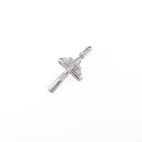 K14WG クロス ダイヤモンドペンダント