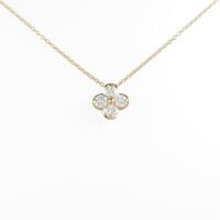 【リメイク】K18YG フラワー ダイヤモンドネックレス