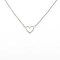 750WG ハート ダイヤモンドネックレス