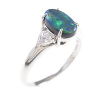 タサキ ブラックオパールリング