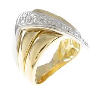 K18YG／PT ダイヤモンドリング