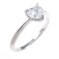 【リメイク】プラチナダイヤモンドリング 0．462ct・E・VS1・ハートシェイプ