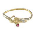 750YG／750WG ハンド×ハート ルビーバングル