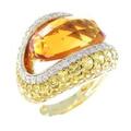 K18YG／K18WG シトリンリング