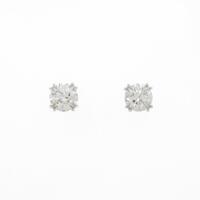 ハリーウィンストン ソリティア イヤスタッズ ピアス 0．70ct・0．71ct・D・VS1?VS2・3EXT?EXT