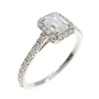 ティファニー ソレスト エメラルドカット リング 0．36ct・F・VVS1・エメラルドカット