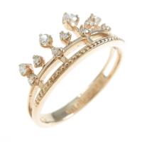 K18PG ティアラ ダイヤモンドリング