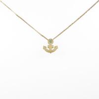 K18YG アンカー エメラルドネックレス