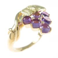 K18YG グレープ アメジストリング