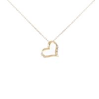 K18YG ハート ダイヤモンドネックレス