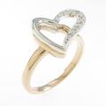 K18PG／K18WG ハート ダイヤモンドリング