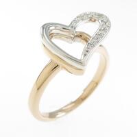 K18PG／K18WG ハート ダイヤモンドリング