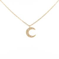 アガット ムーン ダイヤモンドネックレス